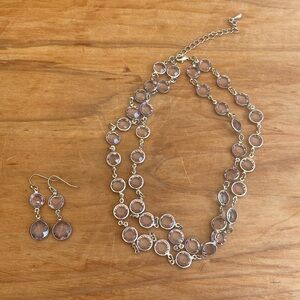 Set of necklace and earrings